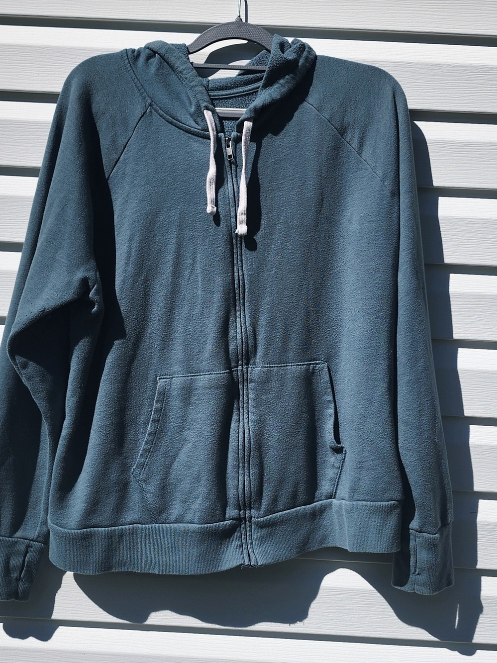 Women's Zip-Up Hooded Sweater - Jade Color